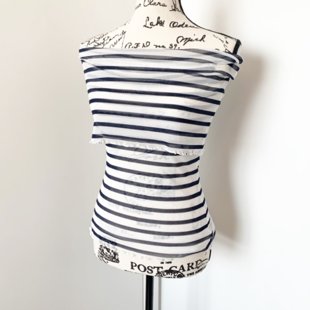 Fuzzi Sleeveless Striped Top